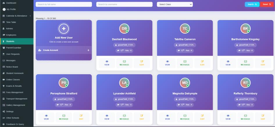 Student List Management