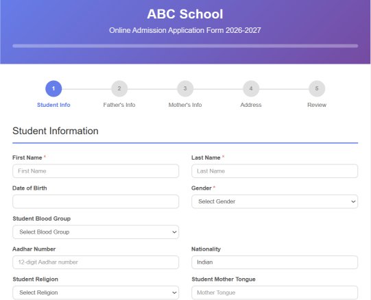 Online Admission Form