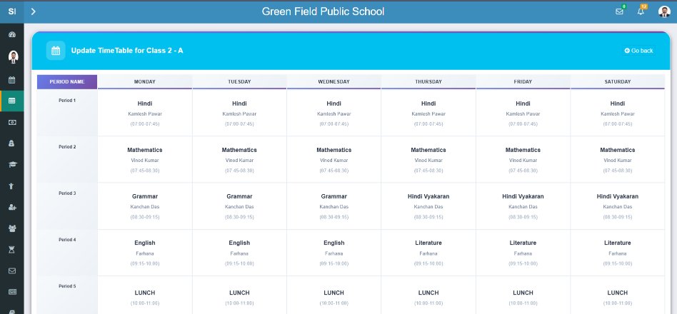 Timetable Management Dashboard